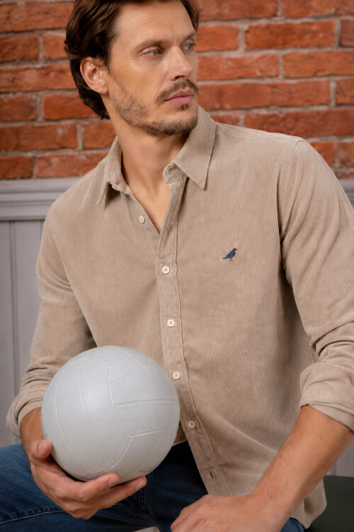 Camisa Pana Slim Kaki