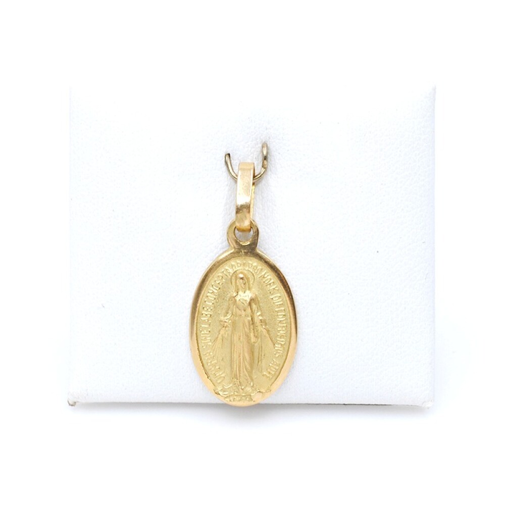 Medalla de oro 18k virgen milagrosa 2 cm x 1,3 cm. Medalla de oro 18k virgen milagrosa 2 cm x 1,3 cm.