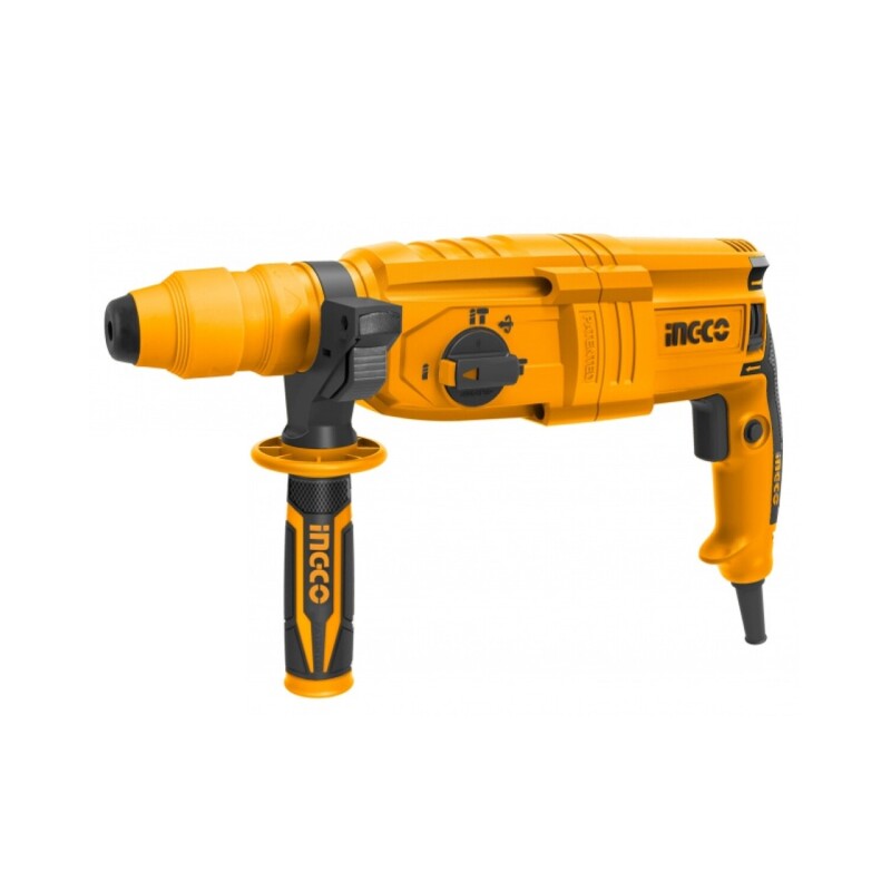 Rotomartillo Ingco de 800w 2.5 Joule + accesorios + valija Naranja
