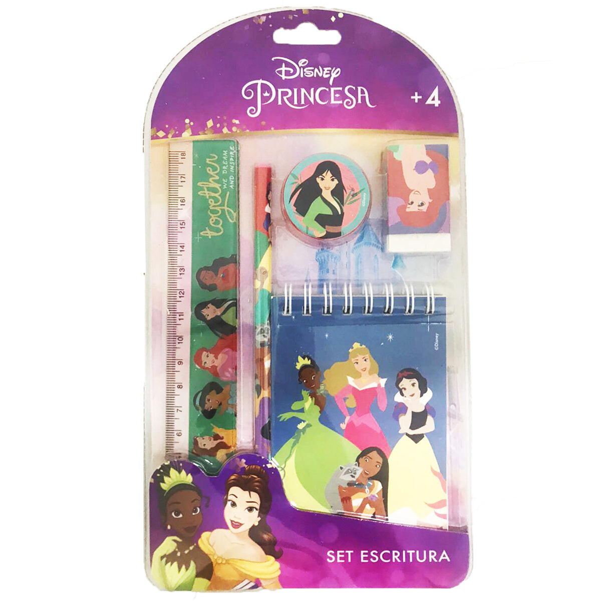 Set Escritura Princesas Disney Escolar Original 5pcs 
