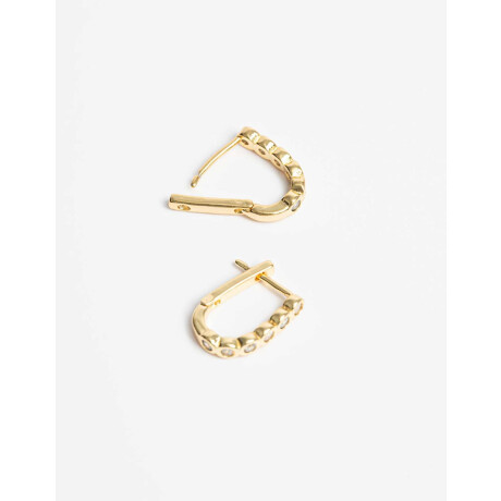 Argollas Con Cubic Zirconia Dorado