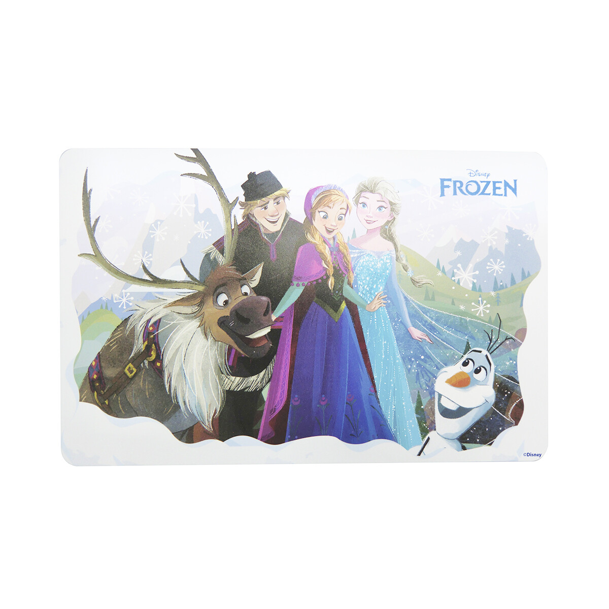 Individual Infantil Plástico Frozen 27 x 42 cm - BLANCO 