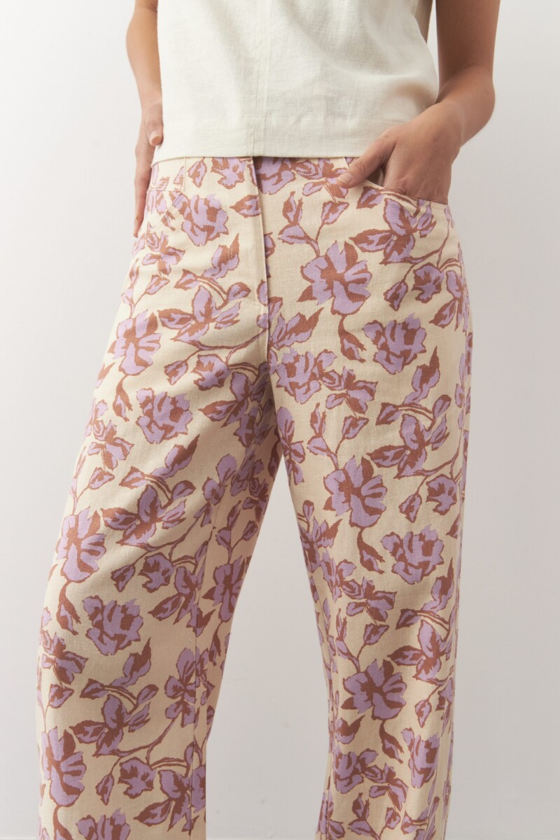 PANTALÓN JADEN PRINT Crudo