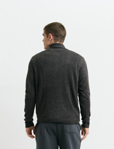 470415 REMERA HARRINGTON LABEL Gris Oscuro Melange