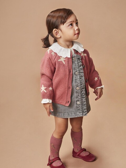 Chaqueta Con Estrellas Cereza