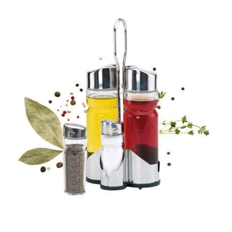 Juego de vinagrera cuatro piezas Basic Juego de vinagrera cuatro piezas Basic