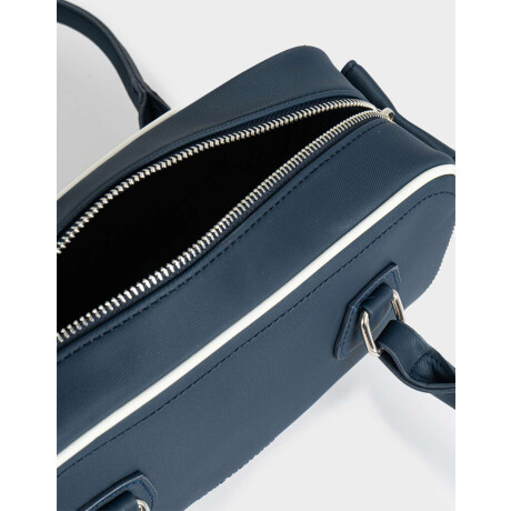 Cartera Bowling Con Charm Azul Marino