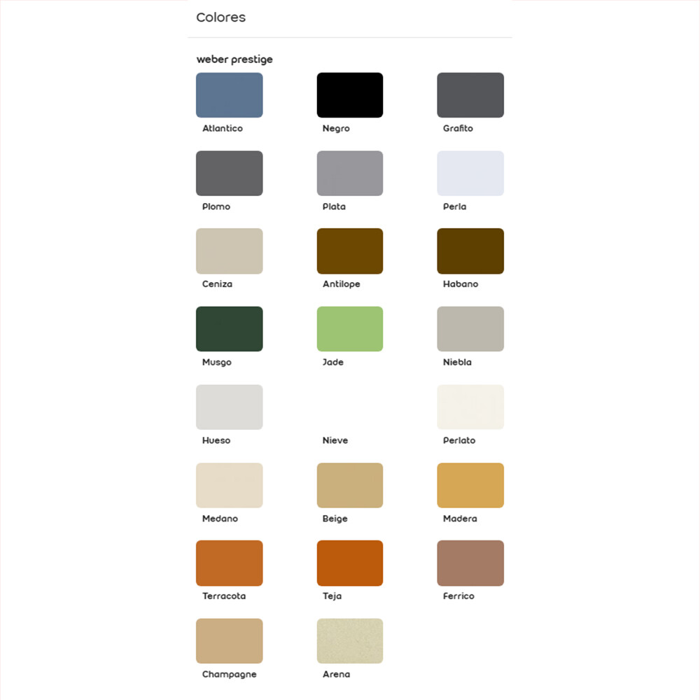 PASTINA WEBER PRESTIGE COLOR ARENA X 2 KG Pastina Weber Prestige Color Arena X 2 Kg