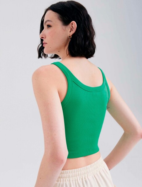 MUSCULOSA CROPPED BÁSICA VERDE