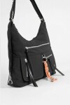 Hobo mochila con llavero removible negro