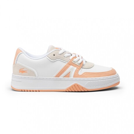 LACOSTE L001 LEATHER LOGO White & Orange