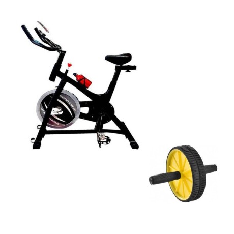 Bicicleta Spinning Regulable 8kg Lumax + REGALO Negro