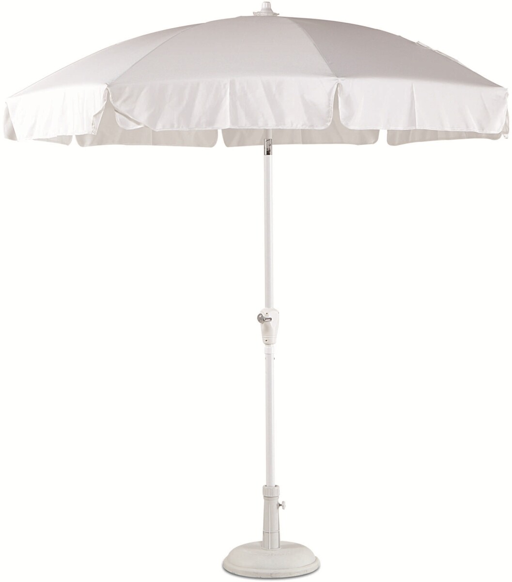SOMBRILLA DE JARDIN EN ALUMINIO REDONDA DE 2,2 MTS. - BLANCA 