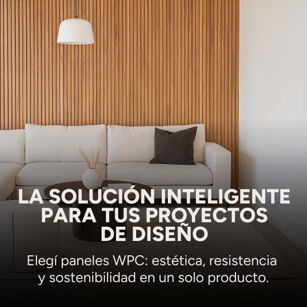 Pack x100 Wpc Simil Madera Wall Panel Lambrin 2.90m x 16.7cm Color Marrón Madera 3