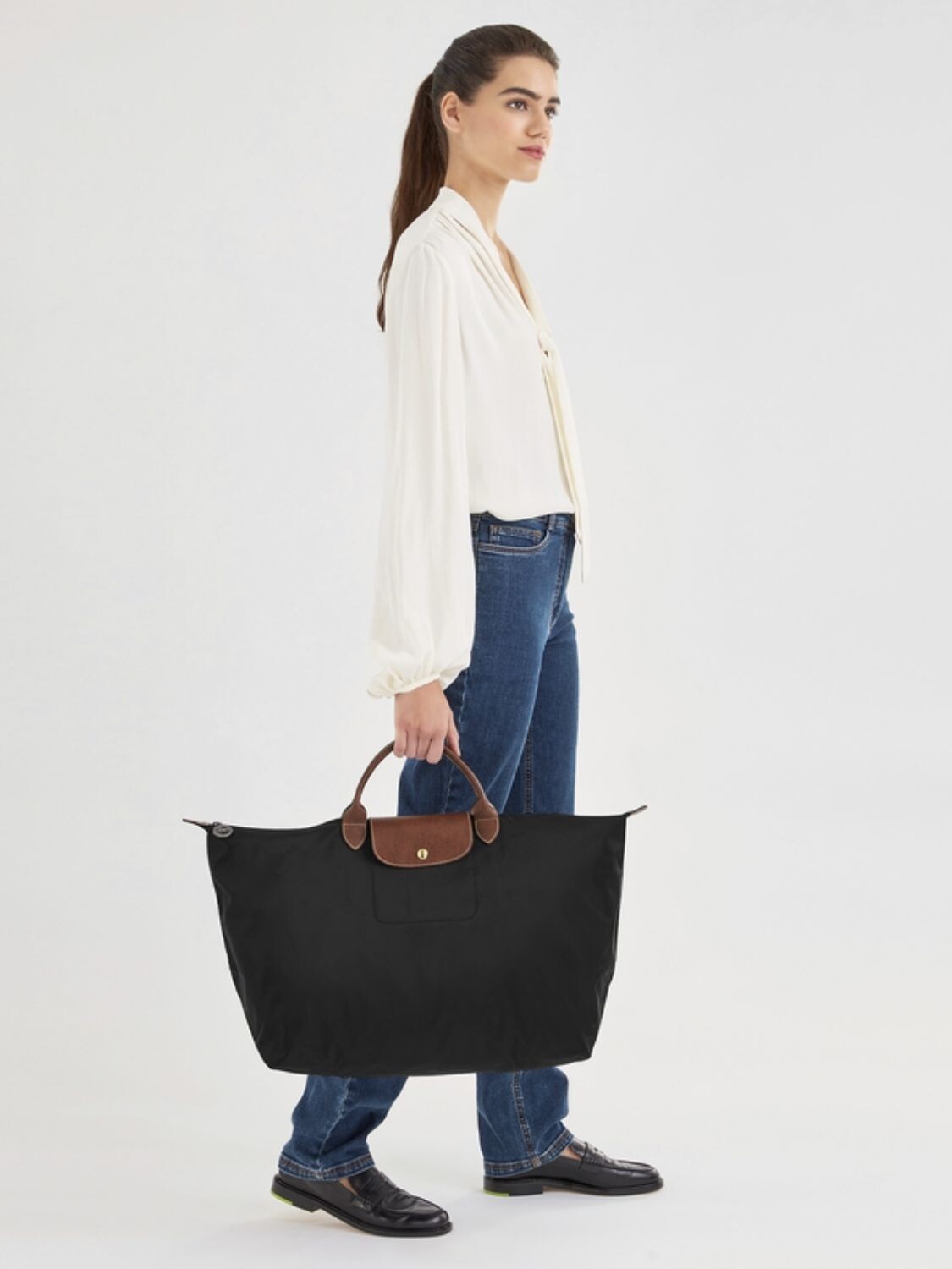 Longchamp -Bolso de viaje Longchamp plegable con cierre y asa corta, Le pliage 0