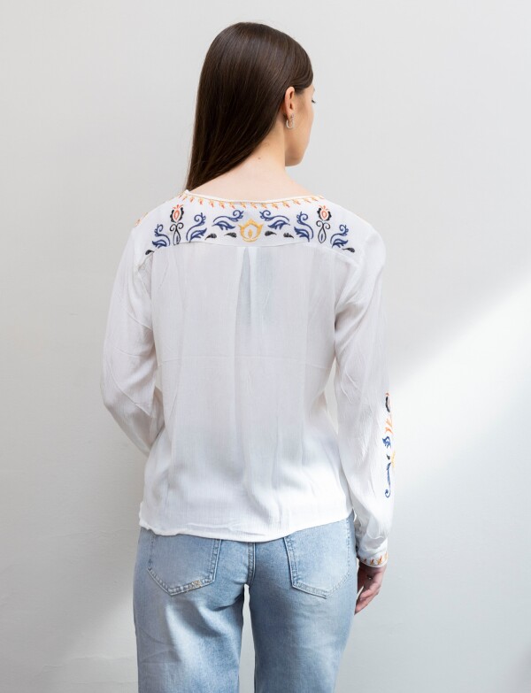 Blusa Bordado BLANCO/MULTI