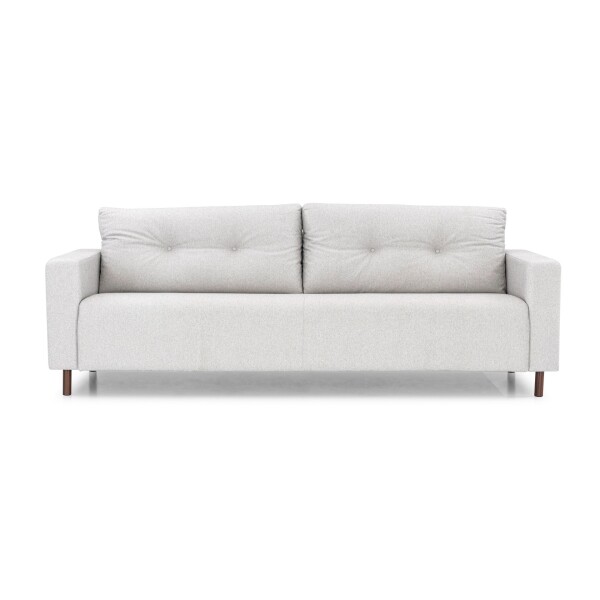 Sofa 2 cuerpos tela Gris Brillo con respaldo semi capitoneado Sofa 2 cuerpos tela Gris Brillo con respaldo semi capitoneado