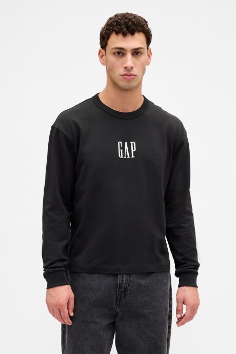 Remera Logo Gap Manga Larga Hombre Moonless Night