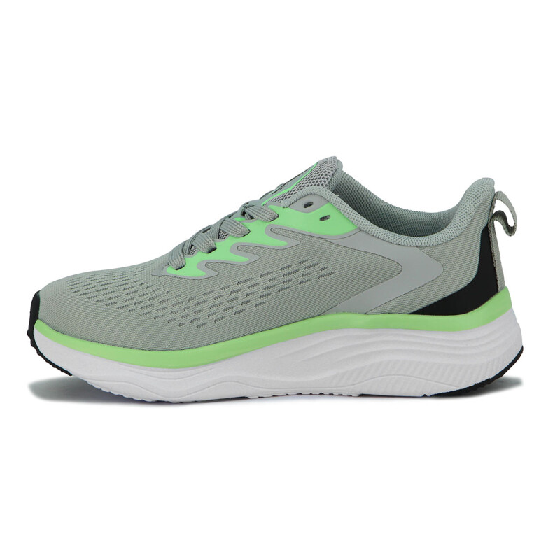 Diadora Running Hombre Delta- Lt Grey/lime Gris Claro-lima