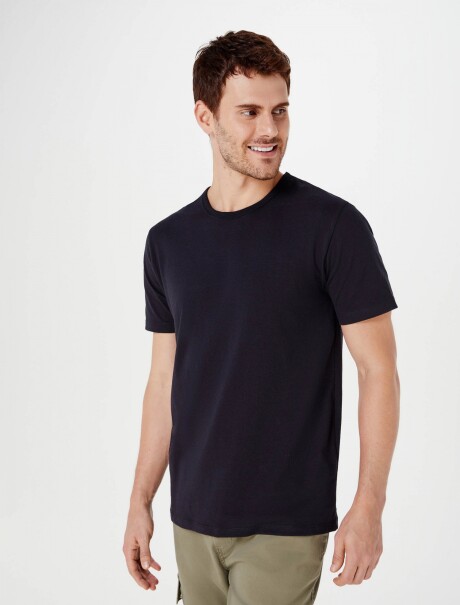 CAMISETAS BÁSICAS MANGA CORTA SLIM NEGRO