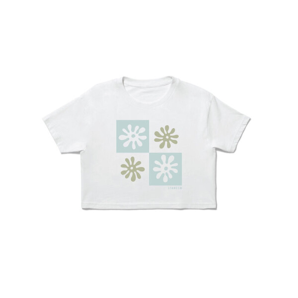 Remera Crop Stance Sleeve Blanco