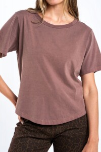Remera Algodon Lavado Mocha
