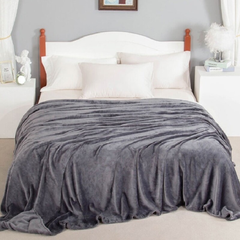 Manta para sillon y cama 130 x 150cm gris