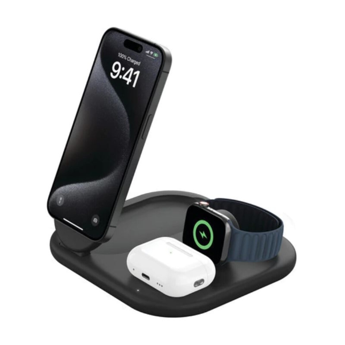 Cargador Inalambrico Belkin 3 en 1 Foldable 15W WIZ029VFBK 