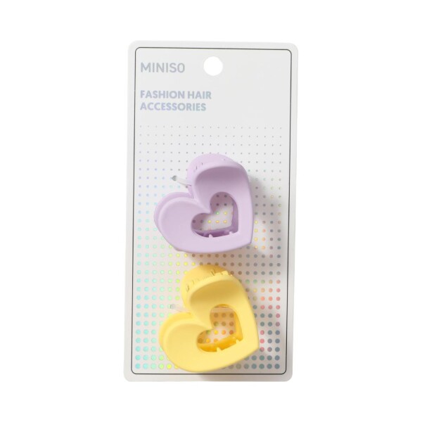 Set pinzas corazón 2pcs violeta