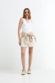 Top tejido escote geometrico BLANCO