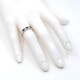 Anillo medio sin fin en oro 18k blanco, brillantes y zafiros. Anillo medio sin fin en oro 18k blanco, brillantes y zafiros.
