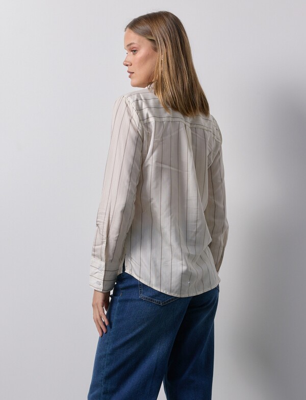 Camisa Lineas BEIGE/MULTI