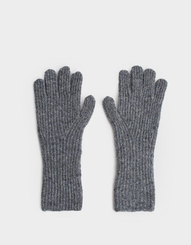 Guantes Varios Romántico Guantes Tejidos Largos - Gris Claro