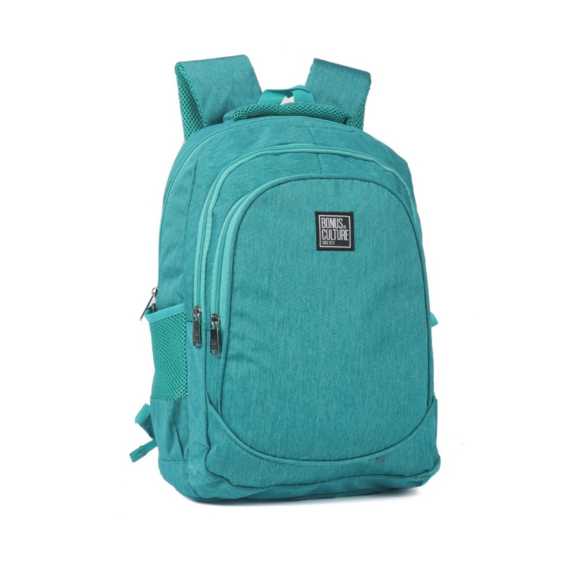 Mochila Bonus Culture 3 cierres y Bolsillos de Red - VERDE-TURQUESA 