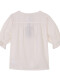 Blusa Con Tiras Bordadas Blanco