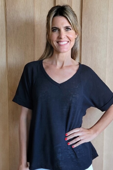 Remera Lila Negro