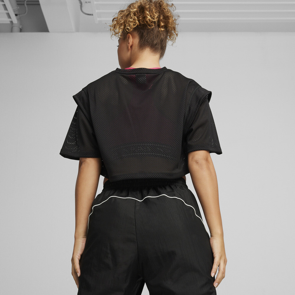 Puma Fit Move Mesh Crop Tee - Mujer Black