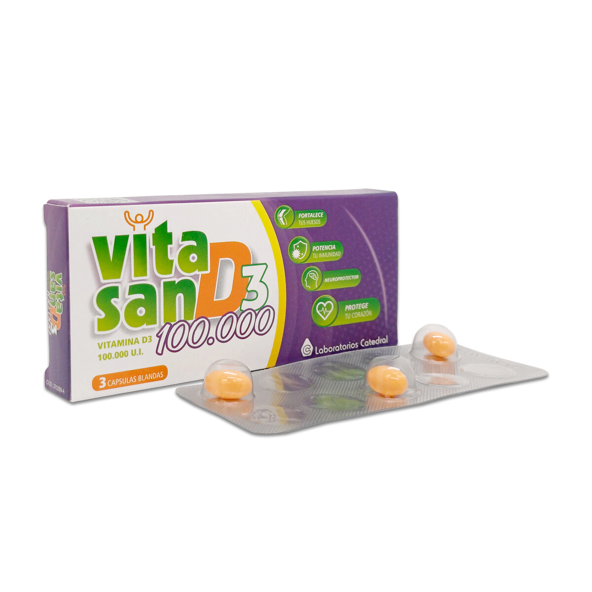 VITASAN D3 100.000 CJ X 3 CAPS. 