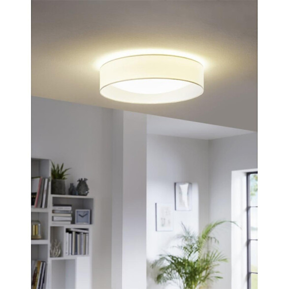 Plafón LED de tela beige 24W 3000K Ø50 PALOMARO EG2084