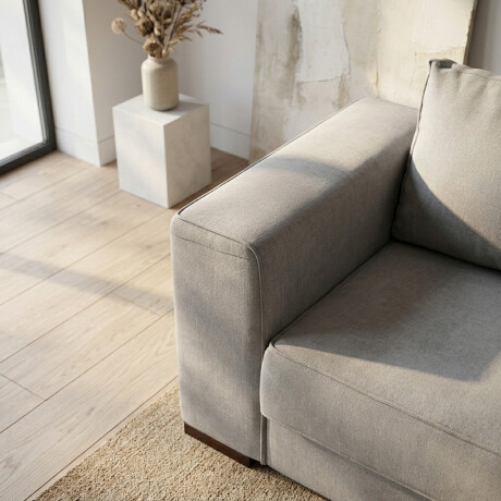 Sofá Olimpus - Microfibra - 2 cuerpos Kruger 06-155 (Ceniza)