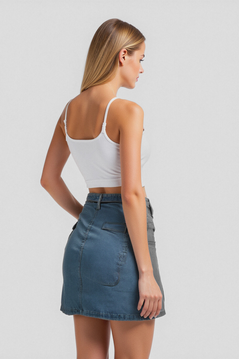 Falda Camburi Azul Grisaceo