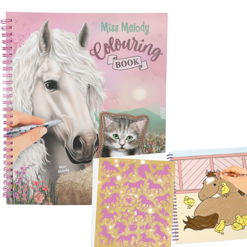 Libro para colorear de Miss Melody con lentejuelas Top Model Libro para colorear de Miss Melody con lentejuelas Top Model