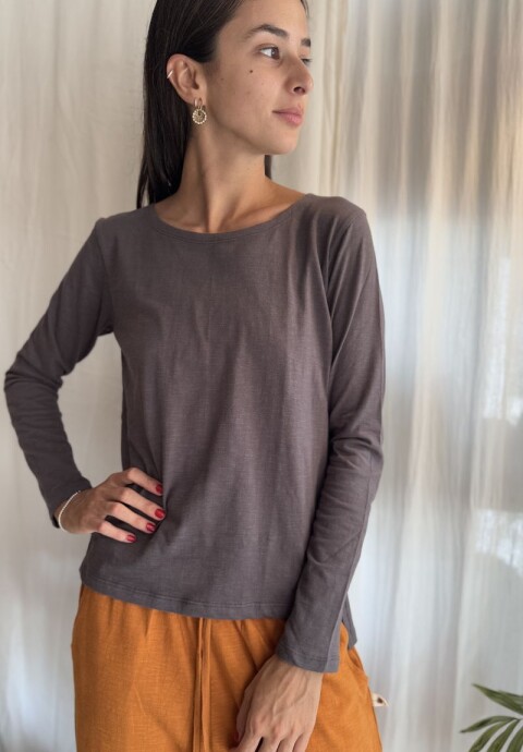 Camiseta Mar de bambú Gris topo