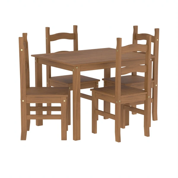 Juego de comedor 4 sillas, linea Dorada Juego de comedor 4 sillas, linea Dorada