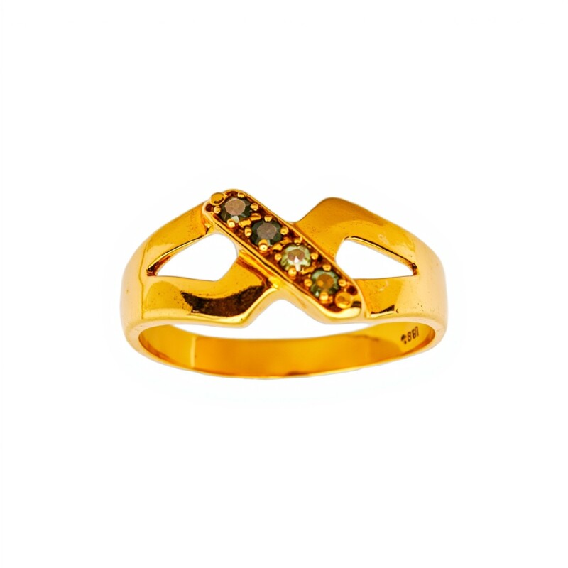 Anillo-Oro bajo-Piedra Zirconia-AN8044 conpiedra