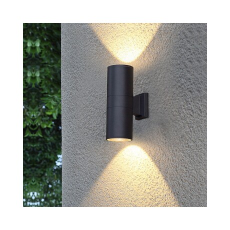 Lámpara Exterior Doble en Aluminio Lumax Modelo Stafford Gris