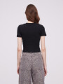 Remera Flored Negro