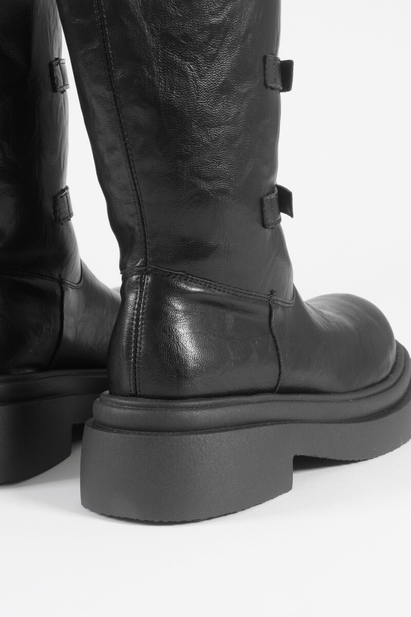 Botas doble hebilla negro