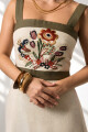 VESTIDO SIN MANGAS CON ENGOMADO EN ESPALDA Natural
