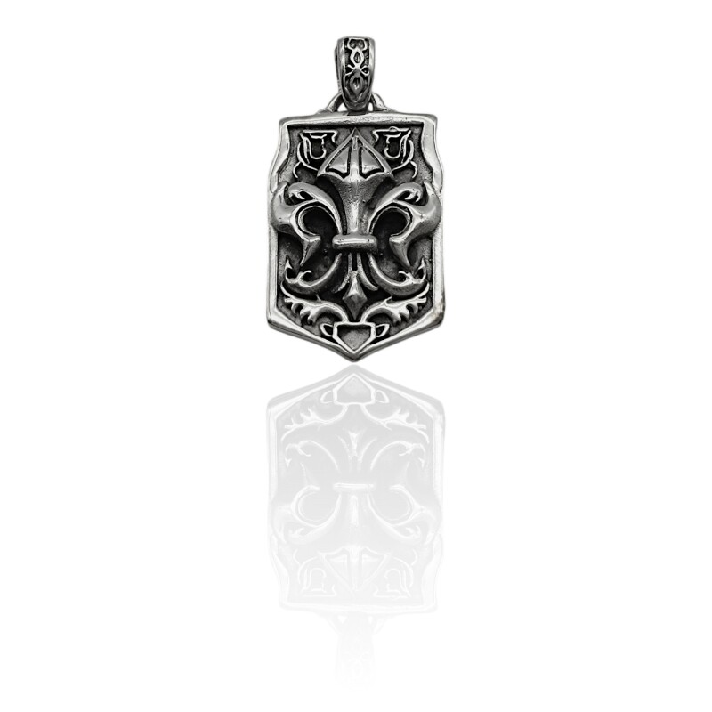 Dije Colgante Flor de Lis-Plata 925-Sin Piedra-CP3237 Sinpiedra